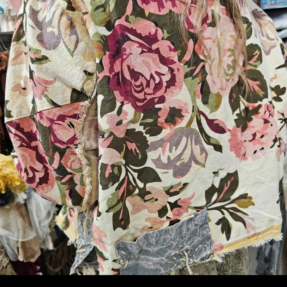 #1396 A Rare Bird Chambray Knotted Shirt/Jacket - Picture 6 of 16
